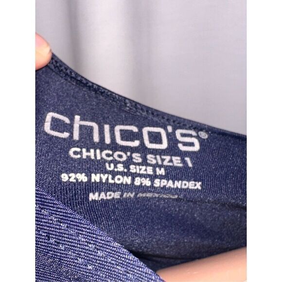 Beautiful soft and stretchy Chico's Sleveless Blouse SIZE 1 (medium ) Great Cond - Picture 3 of 6